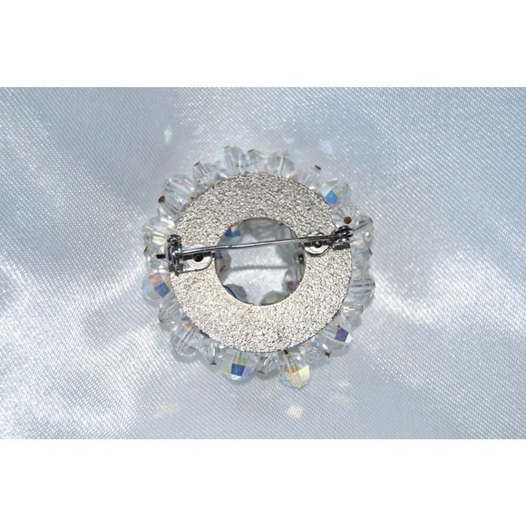 Vintage Sparkling Aurora Borealis Cluster Brooch - Picture 2 of 2